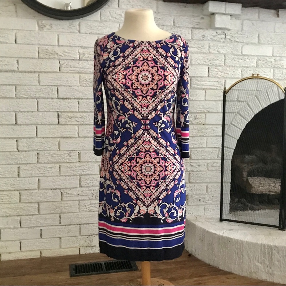 JESSICA HOWARD GEOMETRIC PRINT DRESS SIZE 6